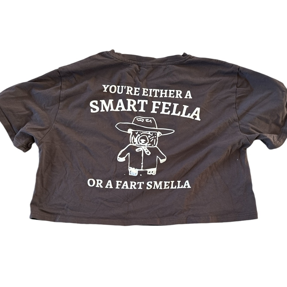 Smart fella cropped t shirt